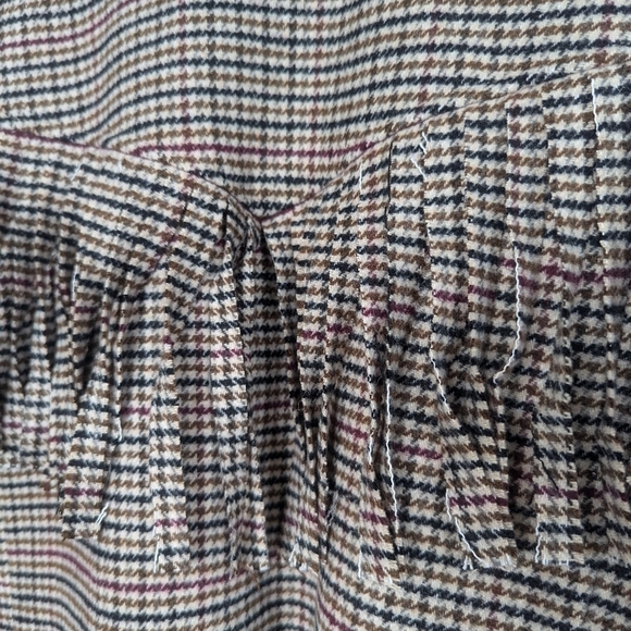 Rails Jagger Houndstooth Plaid Button Front Blazer, Pockets, Fringe Detail sz M - Picture 8 of 15